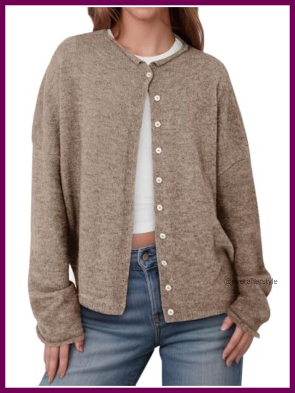 Women's Button Up Long Sleeve Lightweight Knit Cardigan